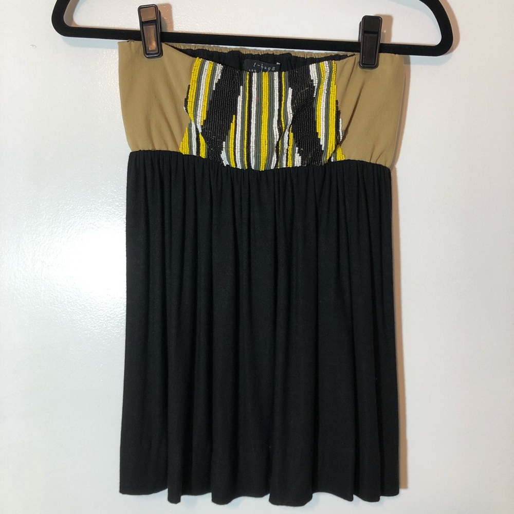 T-Bags | Beaded Strapless Top, XS